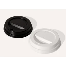 Paper cup sip lids 90mm 12/16oz Hot Paper Lid for Benders takeaway cups (8,000) - Black
