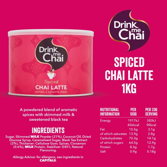 Drink Me Chai Spiced Chai Latte 1kg Drink Me Chai Spiced Chai Latte 1kg