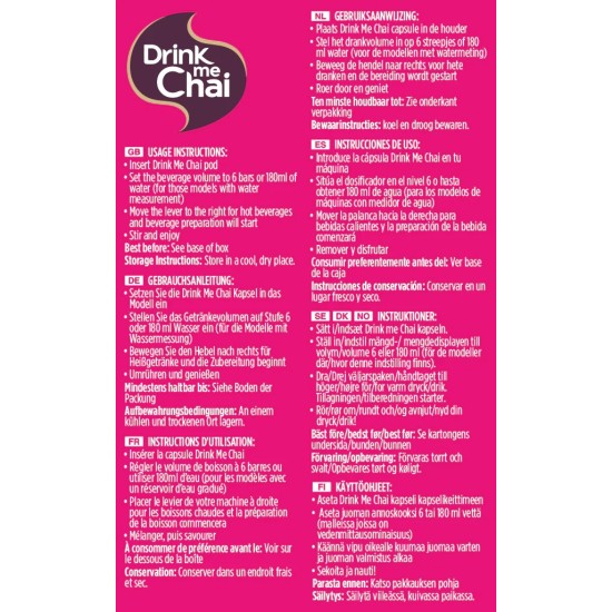 Drink Me Chai Spiced Chai Latte Pods (Pack of 5) Drink Me Chai Spiced Chai Latte Pods (Pack of 5)