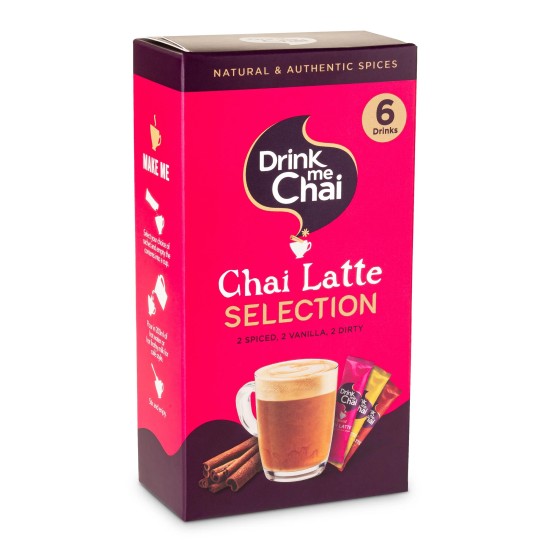 Drink Me Chai Spiced Chai Latte Sachets - Pack of 30 Single Serve Sticks Drink Me Chai Spiced Chai Latte Sachets - Pack of 30 Single Serve Sticks