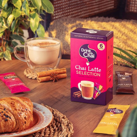 Drink Me Chai Spiced Chai Latte Sachets - Pack of 30 Single Serve Sticks Drink Me Chai Spiced Chai Latte Sachets - Pack of 30 Single Serve Sticks