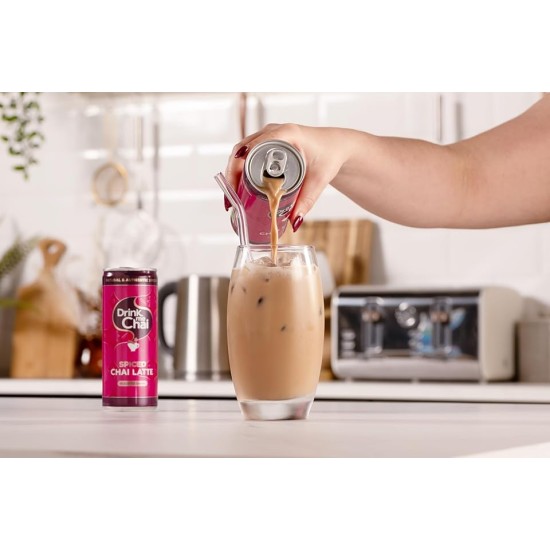 Drink Me Chai Spiced Chai Latte Ready-To-Drink Cans (12 x 250ml)
