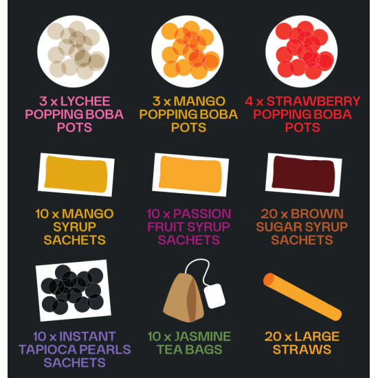 Global Boba Bubble Tea Business starter kit - Mixology Kit (makes 20 drinks) Global Boba Bubble Tea Business starter kit - Mixology Kit (makes 20 drinks)