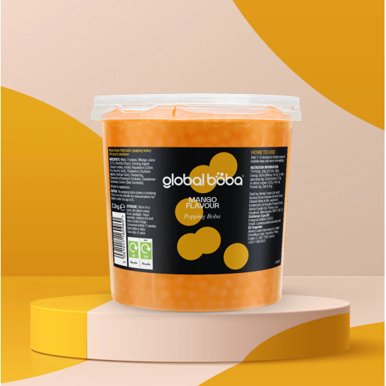 Global Boba Bubble Tea Popping Boba Mango (3.2kg) Global Boba Bubble Tea Popping Boba Mango (3.2kg)