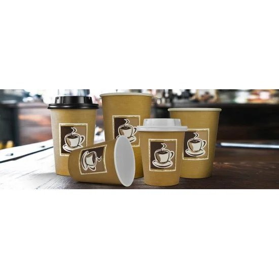 Benders Caffe Collection 8oz/9oz Paper Single Wall Takeaway Cups (1000)