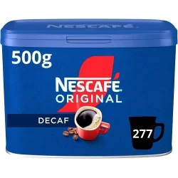Nescafe Decaf Instant Coffee Granules (500g tin) - 277 Cups