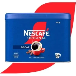 Nescafe Decaf Instant Coffee Granules (500g tin) - 277 Cups