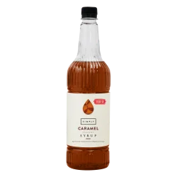 Coffee syrup - IBC Simply Caramel Sugar Free Syrup (1LTR) - Vegan & Halal Certified