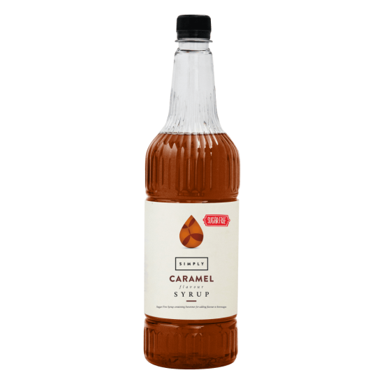 Coffee syrup - IBC Simply Caramel Sugar Free Syrup (24 x 1Ltr) - Vegan & Halal Certified
